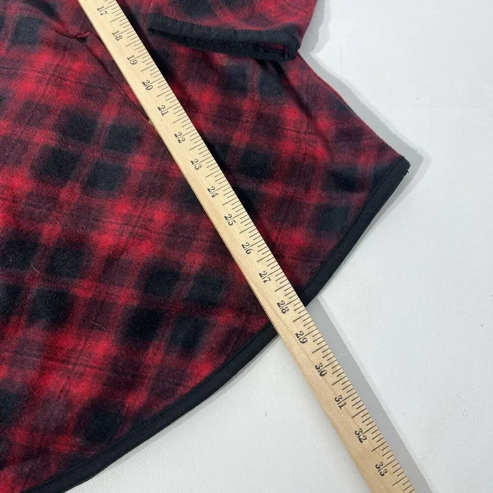 Maurices Sweater Womens XL Red Plaid Fleece Quilted Pullover Holiday Winter Farm - Picture 13 of 13
